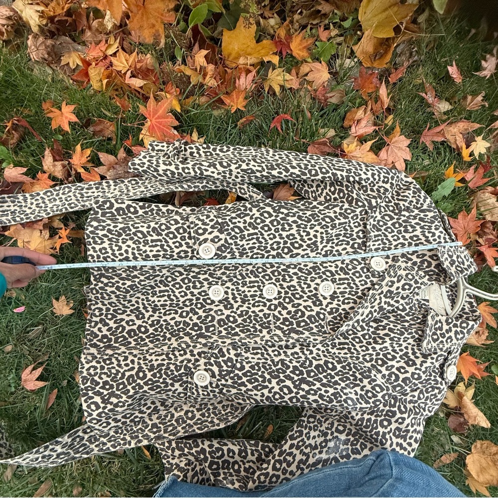 Joujou Leopard Print Trench Coat (Girls Size 10/12 Medium) - Picture 4 of 7